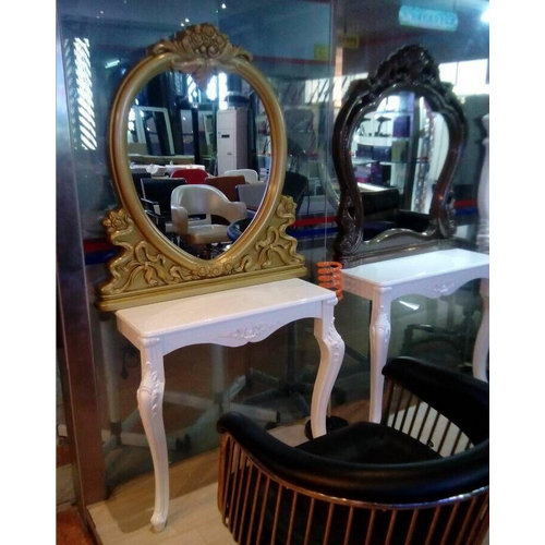 European classic beauty bath makeup mirror salon barber furniture styling station hairdressing unit