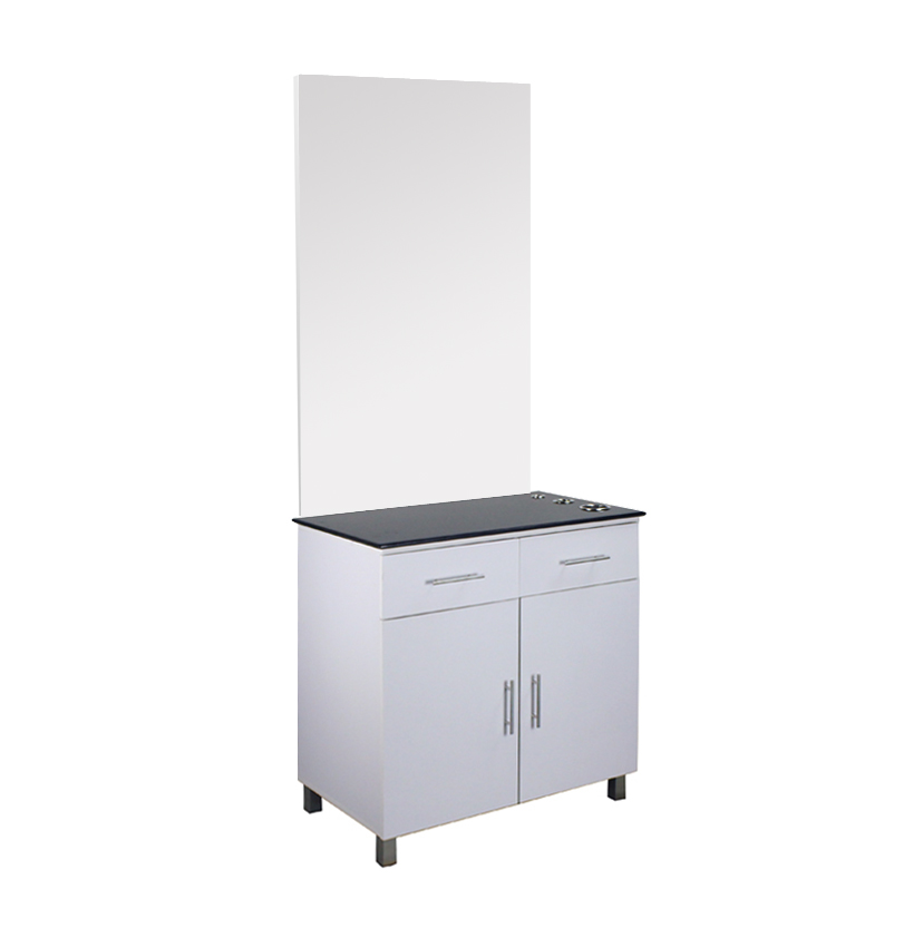 Aston styling station barber mirror cabinet salon furniture