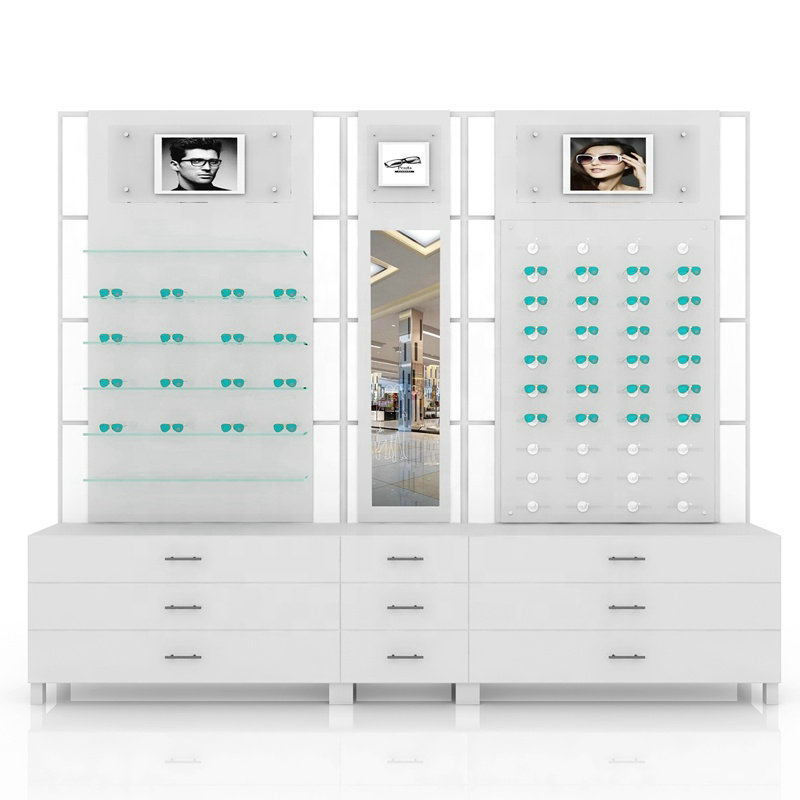 Lighting Wall Eyewear Display Counter Optical Shop Design Display Showcase Design China Made