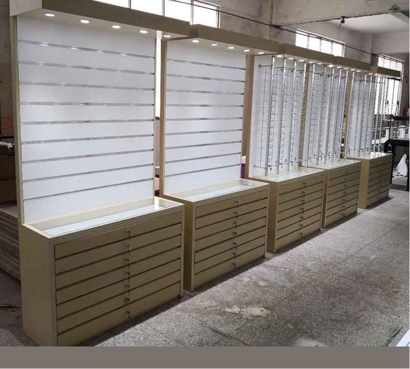 Optical Floor Standing Locking Sunglass Display Rack Led Wall Mounted Eyewear Advertising Furniture